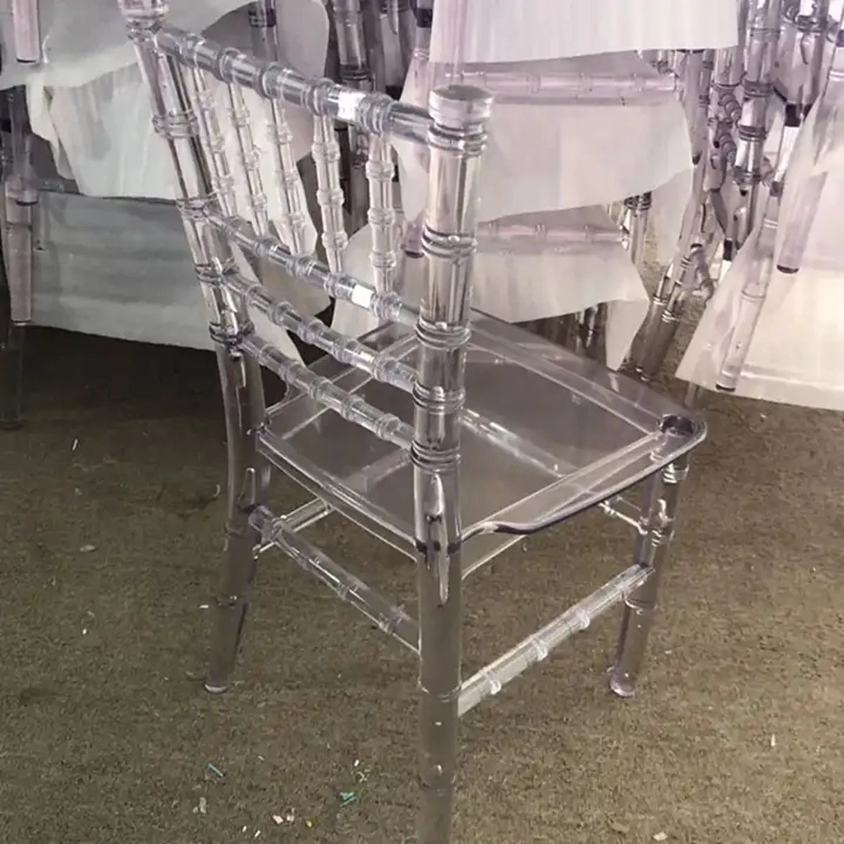 96pcs) Wholesale Crystal Transparent Hotel Party Events Clear Chiavari Chairs for wedding dinner table 281