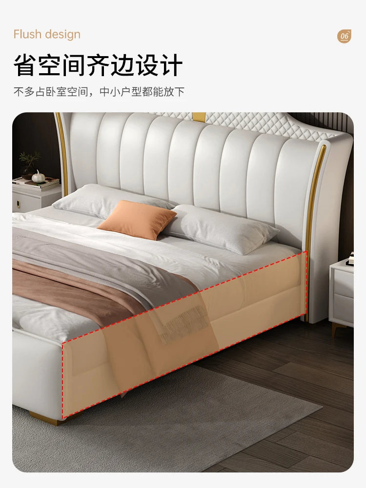 180X200cm home furniture Bed table luxury king size Base beds and frames double beds king size bed frames with head board