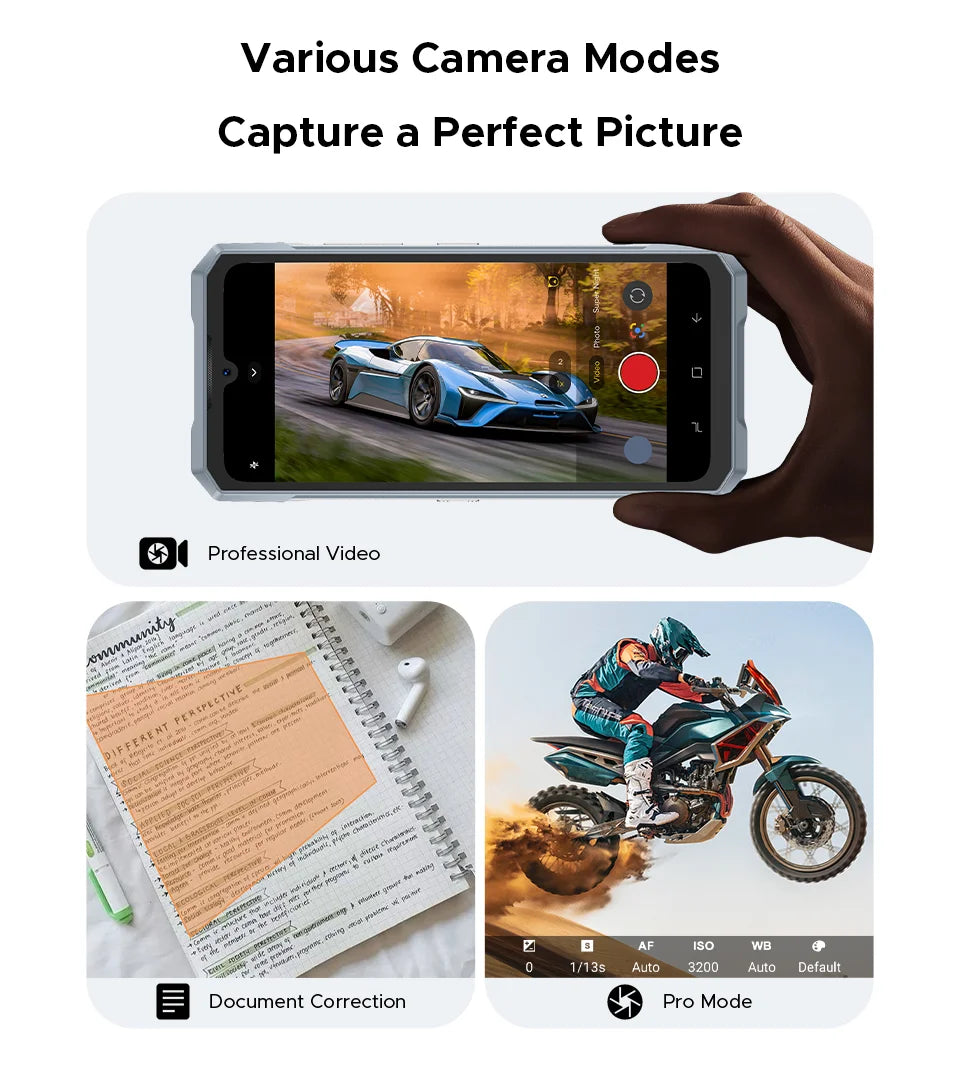 Global Version DOOGEE Blade GT Play Rugged Phone 20(8+12)GB 256GB 6.72” FHD+ 120Hz LED Light Effect Dimensity 7025 50MP Camera