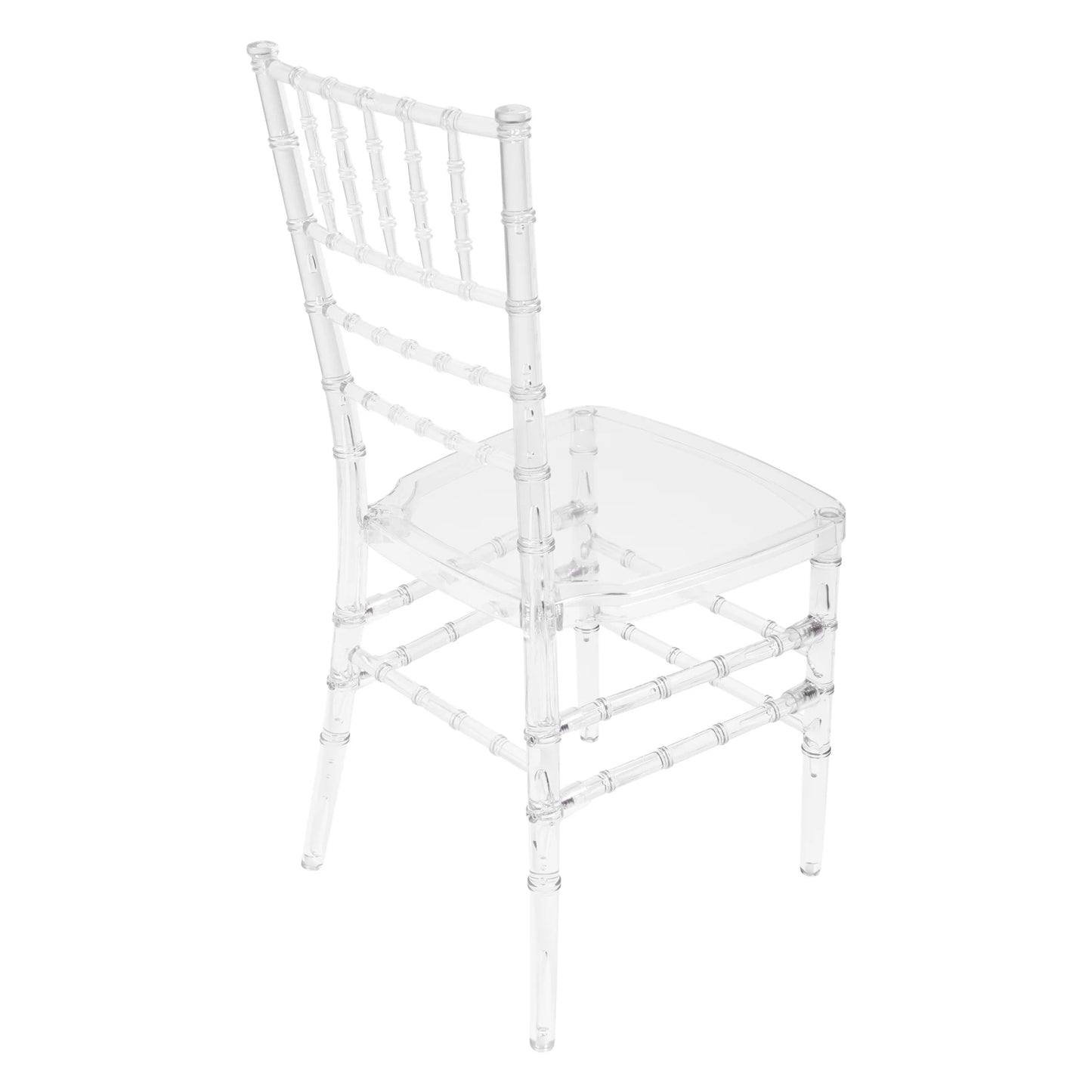 PC Stacking Chairs, 4-piece set Clear Dining Chairs, Elegant Party Event Wedding Chairs 89cm suitable for banquet halls