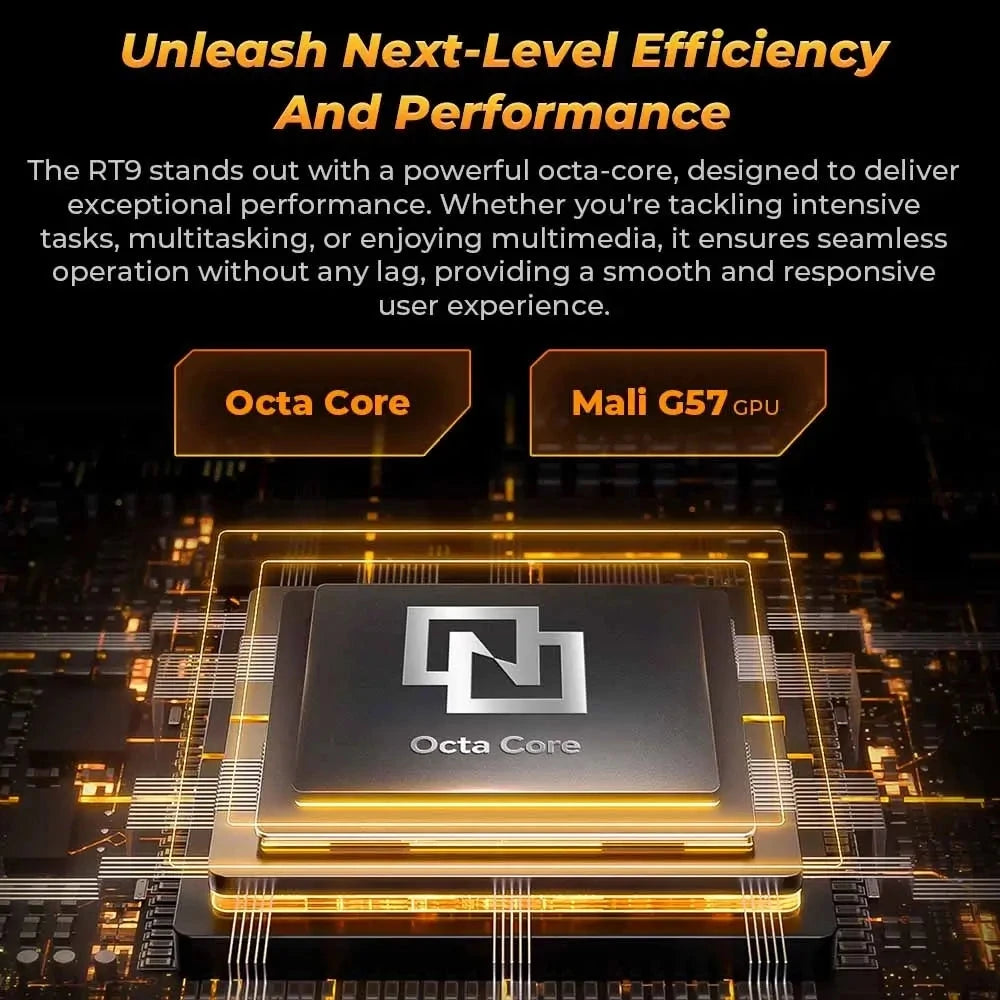 OUKITEL RT9 Rugged Tablet 6GB+256GB 10.1" HD Display Android 14 Unisoc T606 Octa-Core Support Dual SIM 11000mAh IP68 Tablet PC