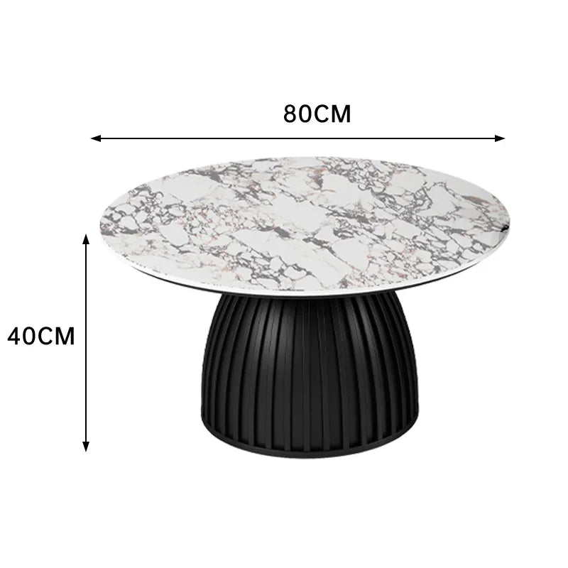Cream Wind Rock Plate Coffee Table Living Room Small Simple Tea Table Center Modern Hallway Mesa Centro Salon Furniture Home
