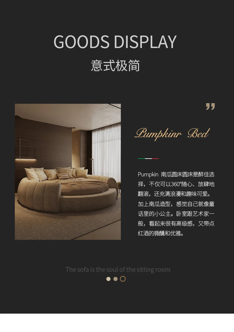 180X200cm furniture bedroom luxury king size Round bed Chest Double sex bed Base beds and frames full marriage bedrooms