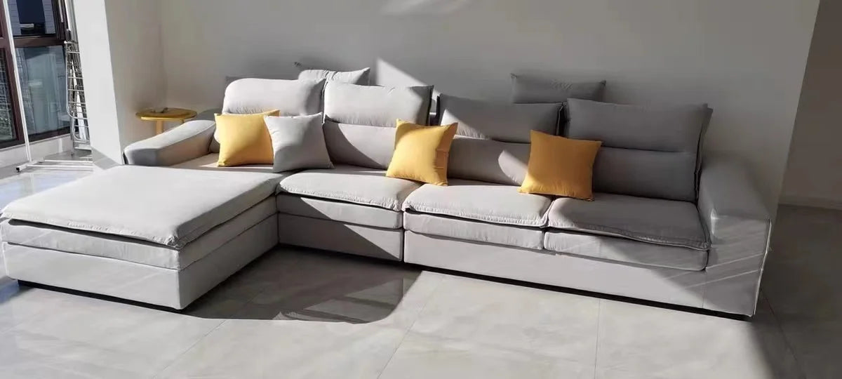 Modern Style Hotel Reception Salon Sofa Home Furniture Chaise Sectional 2 Piece U Shape Living Room Sofas