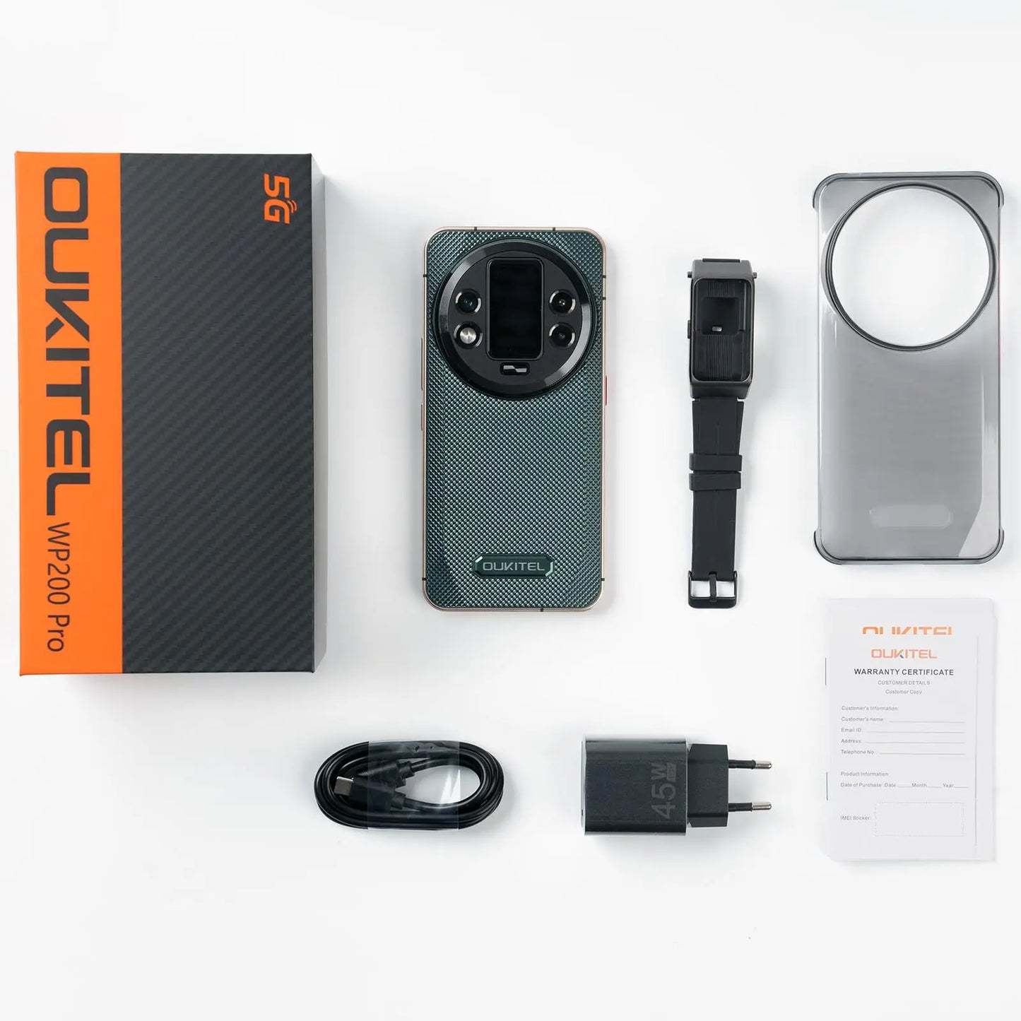 Oukitel WP200 Pro 5G Rugged Phone Modular Design Detachable Earphone watch 24GB+1TB 6.7" Android 15 MTK8200 108MP 5G Smartphone