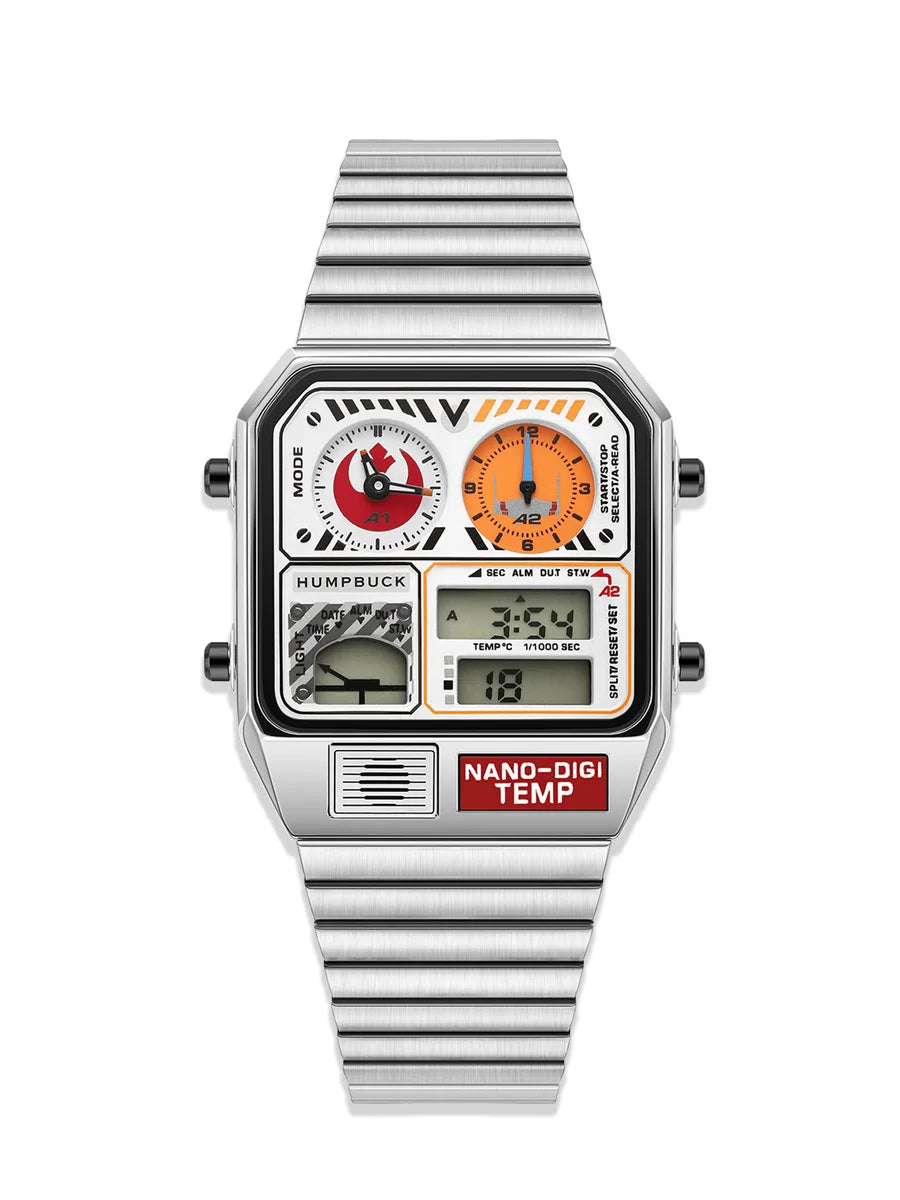HUMPBUCK Digital Watches for Men Classic Themes Multifunctional Wristwatch with Temperature Stopwatch Dual Time and Calendar