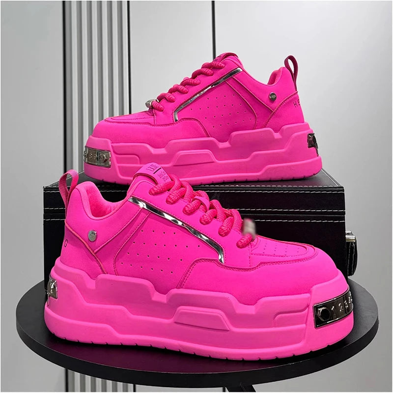 Fashion Men Casual Shoes Platform Non-slip Man Walking Sneakers Lightweight Male Running Shoes Breathable Platform Sport Shoes