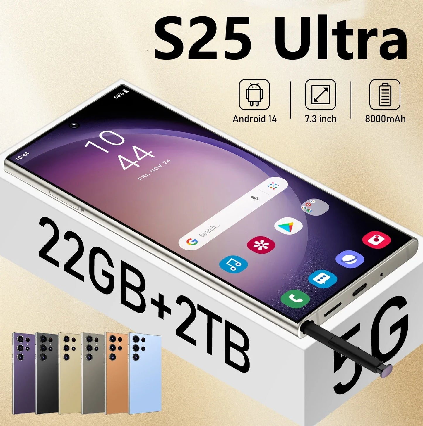 HOT 2025 new S25 Ultra original intelligent 5G dual card dual standby Android 14 system global version 108MP 8000mAh battery