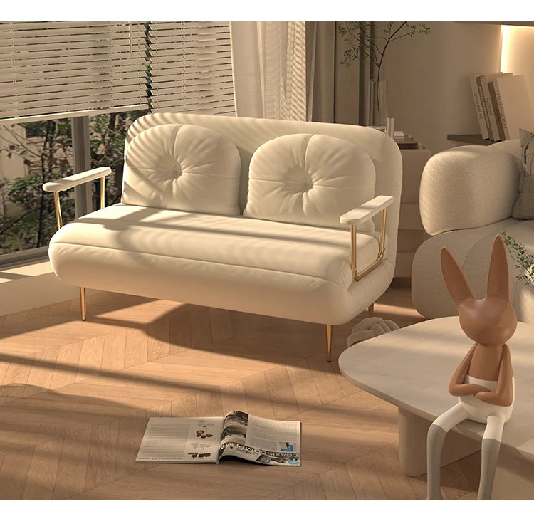 French Arm Living Room Sofas Elegant Trendy Cute Multifunctional Sofa Bed Premium Comfy Canapé Convertible Home Furniture