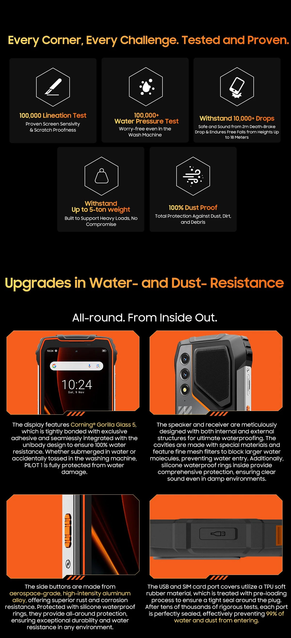 Blackview OSCAL PILOT 1 Rugged Phone, 6GB 256GB Smartphone Helio G81, 6.67'' Display Mobile Phone With 15000mAh, NFC Cellphones