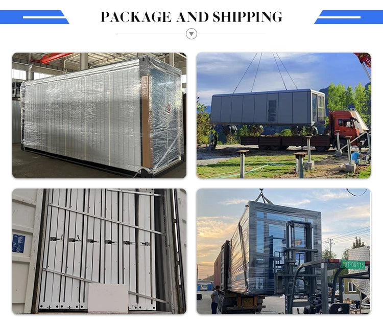 Luxury 2-5 Bedroom Prebuilt Container House 20-40Ft Portable Mobile Tiny Home Prefab Foldable Expandable Sandwich Panel Shop