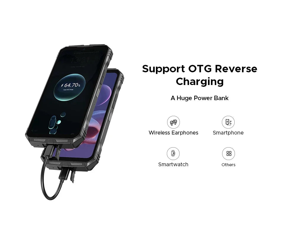 Global Version DOOGEE S118 Pro Rugged Phone 8GB 512GB 108MP AI Main Camera 6.6'' FHD 120Hz 10800mAh Battery Android 14 NFC