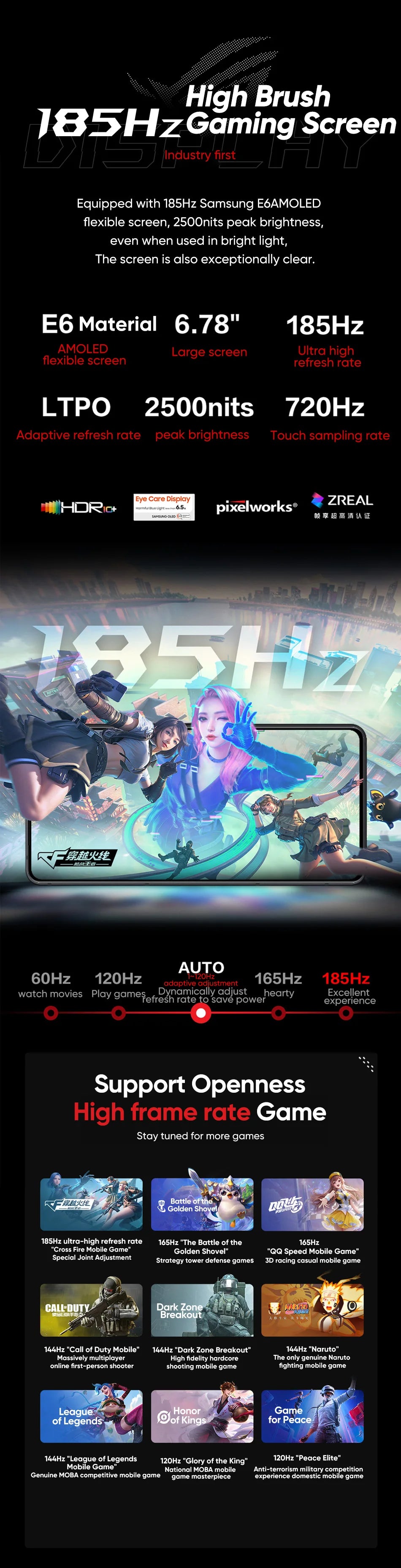 Global ROM ASUS ROG Phone 9 5G Smartphone Snapdragon 8 Elite 6.78" 185Hz LTPO Display 5800mAh 65W Charging Android 15 ROG 9 Pro