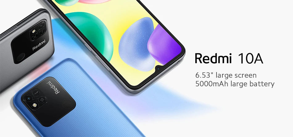 Xiaomi Redmi 10A Smartphone 13MP HD Display Helio 6.53' G25 Octa Core Fingerprint 5000mAh Global Firm Used phone