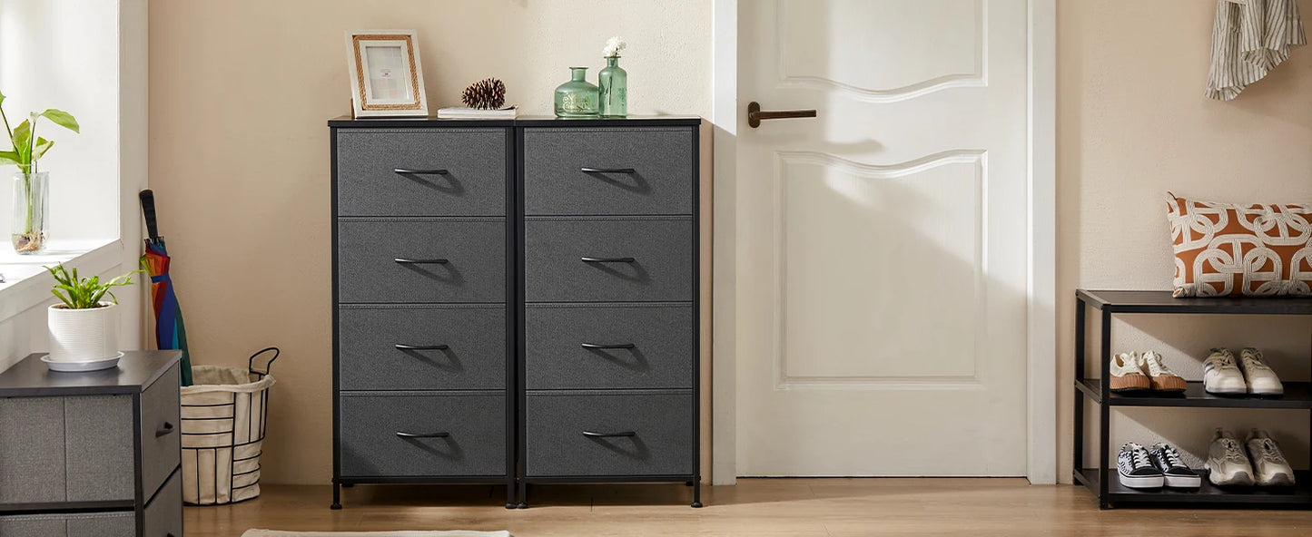 JHK 4 Fabric Living Room Cabinets Layers With Wardrobe Steel Frame Assembly Closet For Clothes Storage Cabinet Of Furniture