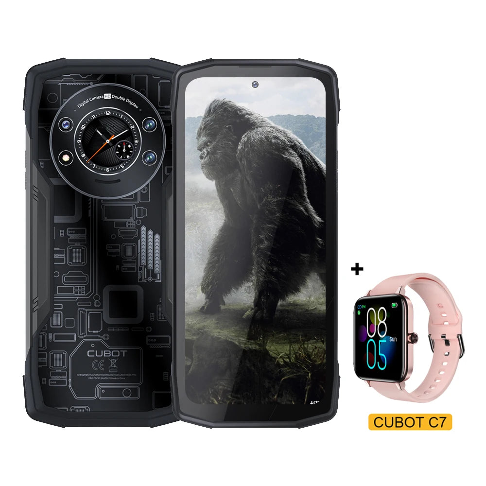 Cubot KingKong Star Waterproof Rugged 5G, 24GB(12GB+12GB) RAM, 256GB ROM, 6.78" 2K Screen,100MP Camera, 10600mAh, 33W Charge,NFC