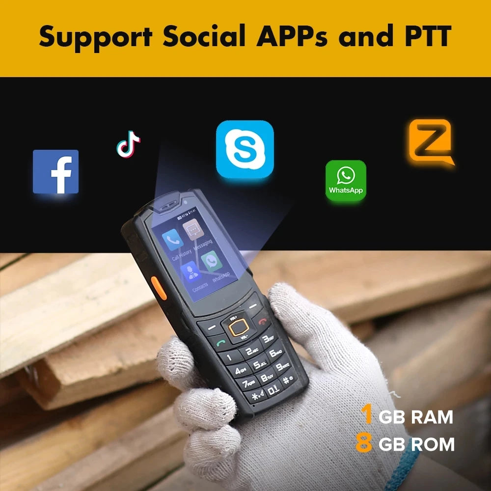 AGM-M7 Feature Phone4G, Android Waterproof Touch Screen Mobile Phone, 2500mAh Cellphone, English, Russia, Keypad Rugged Phone