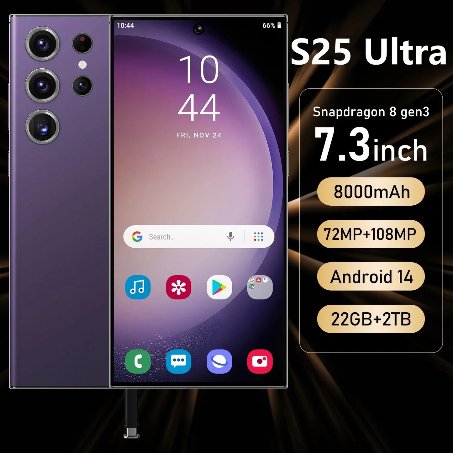 HOT 2025 new S25 Ultra original intelligent 5G dual card dual standby Android 14 system global version 108MP 8000mAh battery