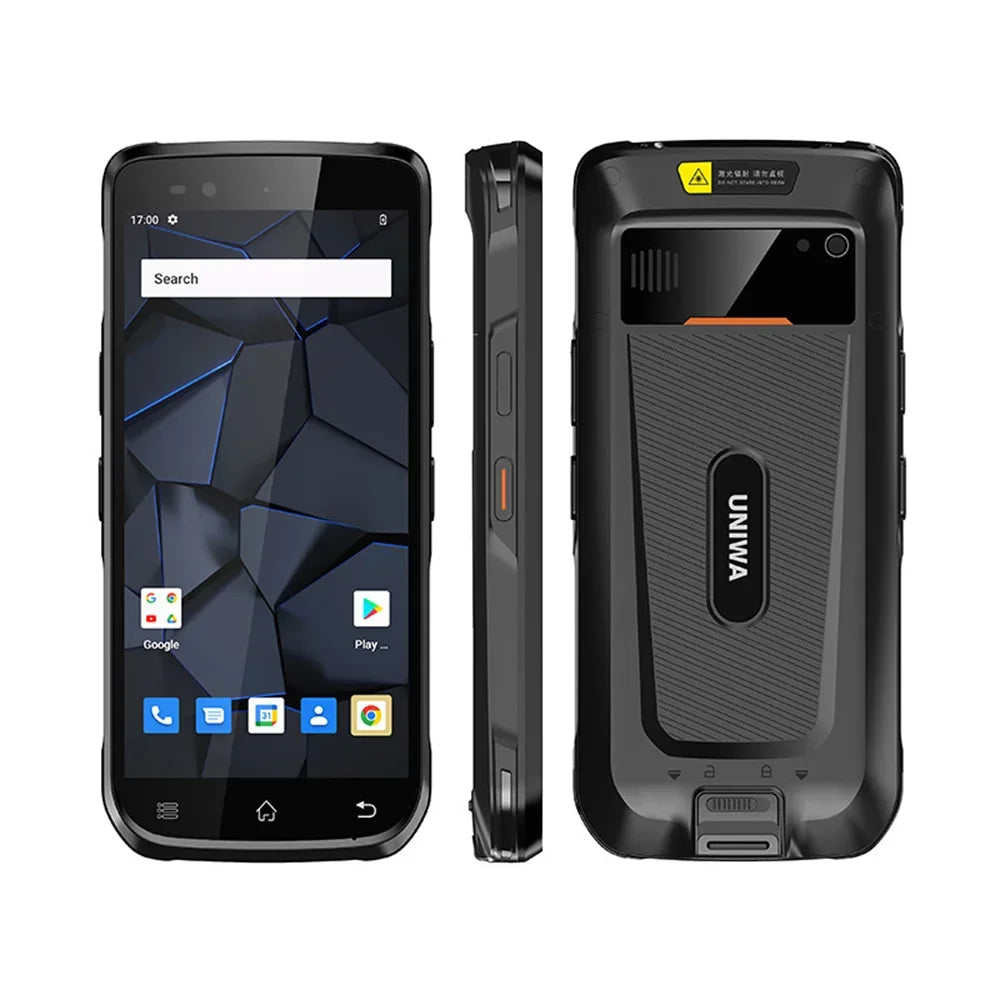 UNIWA M600 Rugged 4G Smartphone Android 12 Octa Core 6 Inch IPS 4GB+64GB Mobile Phone Handheld PAD 2D Scanning 4850mAh 13MP NFC