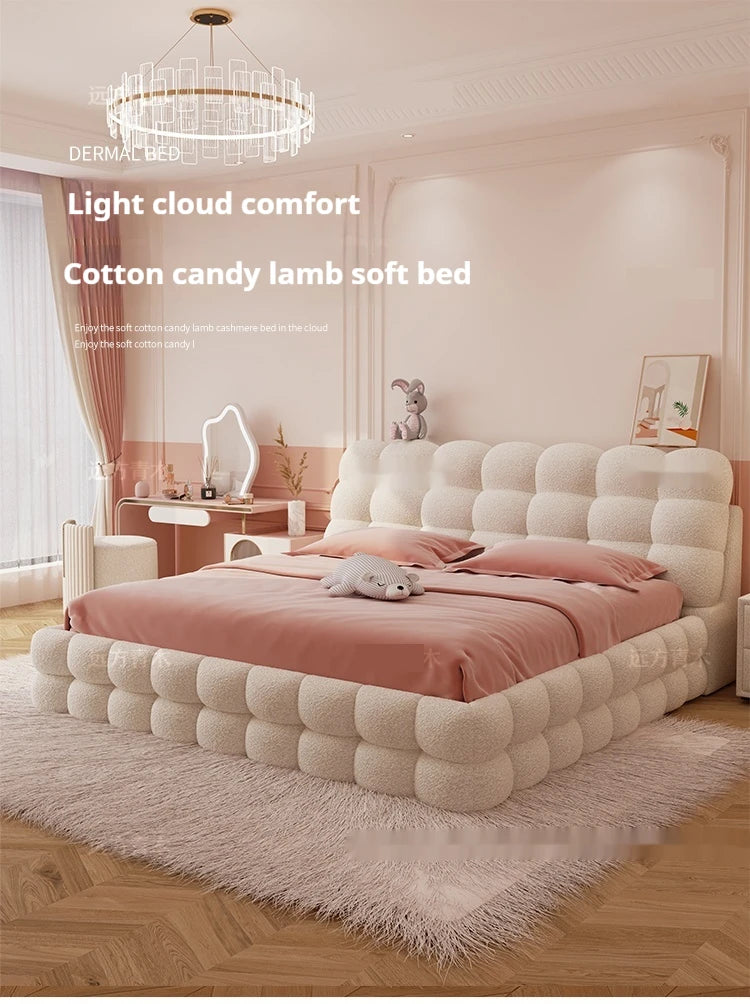 Storage Luxury Double Bed Wood Modern Loft Floor Home Double Bed Queen Girls Sleeping White Cama Box Casal Bedroom Furniture