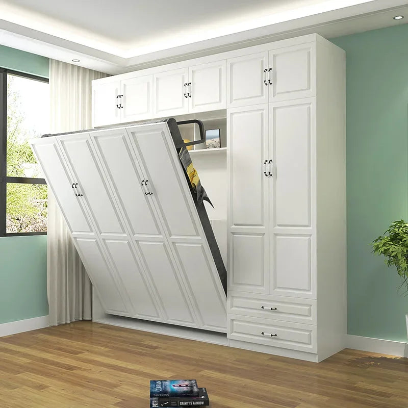 Multipurpose Custom Space Saving Furniture Hidden Wall Bed Revolving Vertical Ottoman Horizontal Folding Custom Murphy Bed