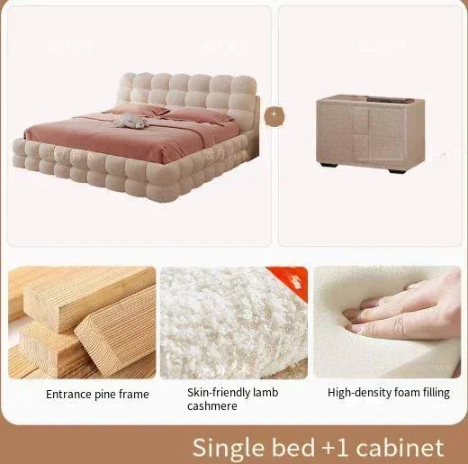 Storage Luxury Double Bed Wood Modern Loft Floor Home Double Bed Queen Girls Sleeping White Cama Box Casal Bedroom Furniture