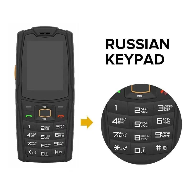 AGM-M7 Feature Phone4G, Android Waterproof Touch Screen Mobile Phone, 2500mAh Cellphone, English, Russia, Keypad Rugged Phone