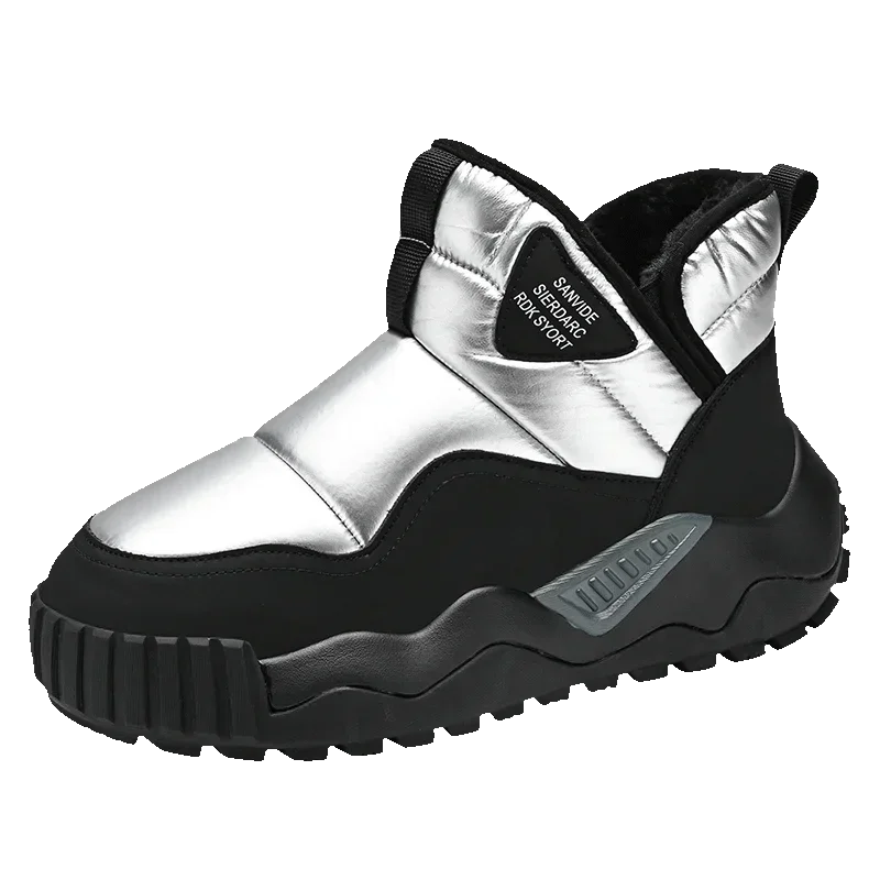 Trendy All-match Men's Snow Boot Men's Warm Low Top Anti-slip Wear-resistant Comfortable Thick Plush Boots for Men Cotton Shoe