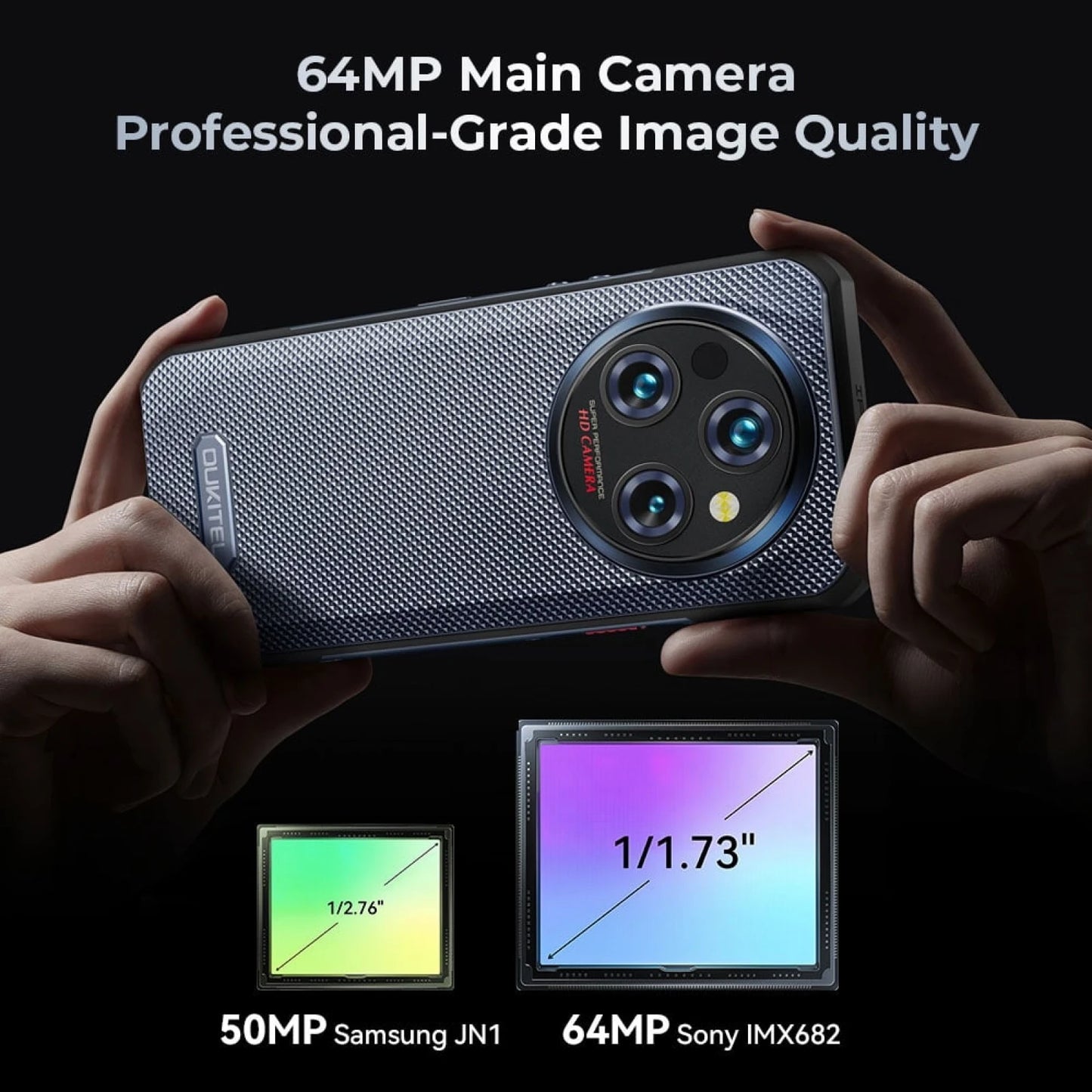 Oukitel WP35 5G Rugged Smartphone 8GB+256GB Android 14 MediaTek Dimensity 6100+ Octa Core 64MP Camera 11000mAh NFC Mobile Phone