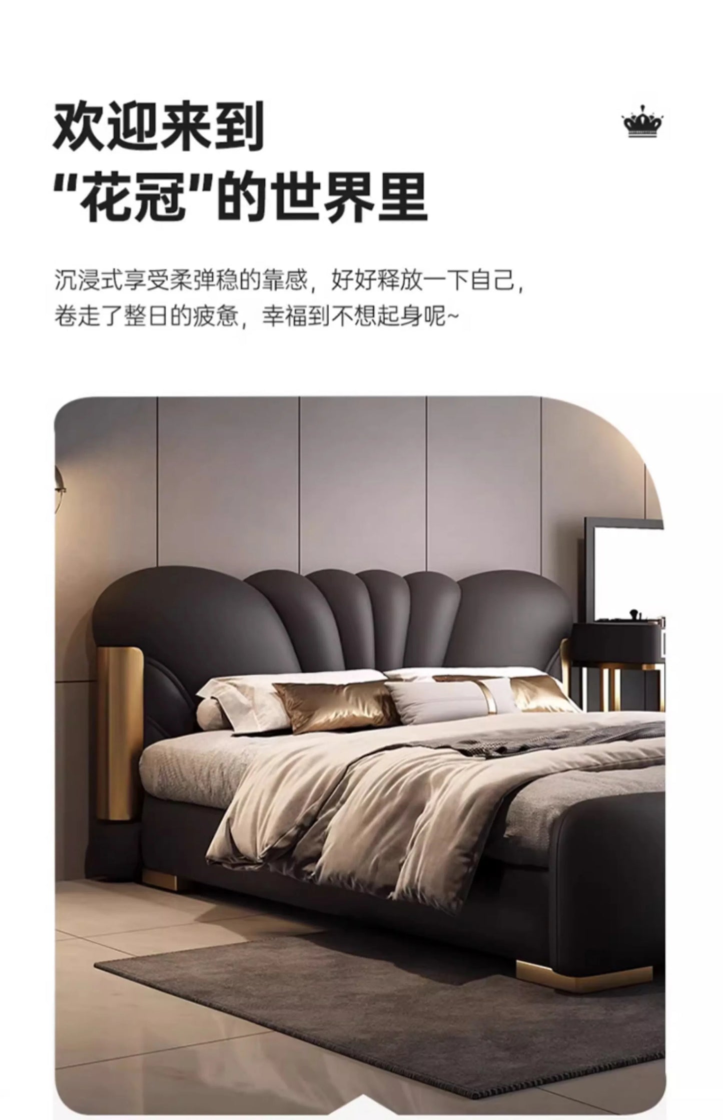 180x200cm luxury bed king size Base beds and frames living room cabinets double bed king size bed frames with head board