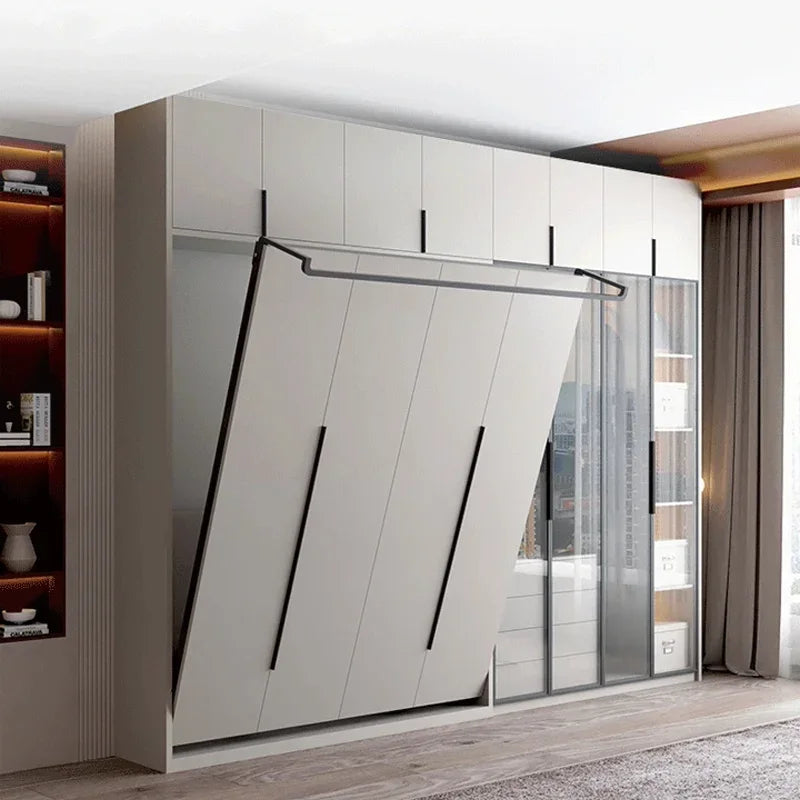 Multipurpose Custom Space Saving Furniture Hidden Wall Bed Revolving Vertical Ottoman Horizontal Folding Custom Murphy Bed