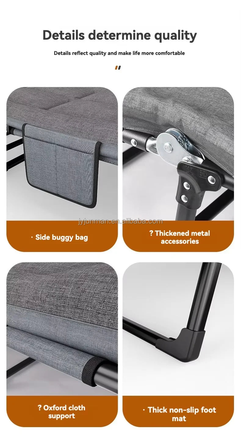 Wholesale Reclining Folding Bed Camping Portable Outdoor Furniture Hiking Travel Comfortable Beach Chairs For Bathroom Bed Cots