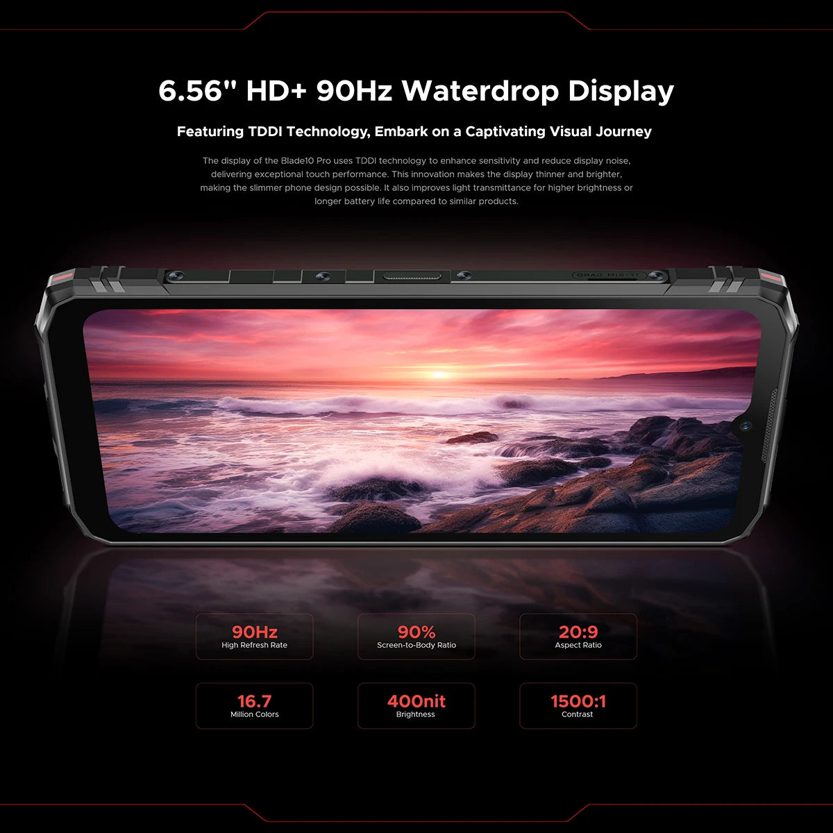 DOOGEE Blade 10 Pro Smartphone 16GB(6+10) 256GB 50MP Camera 6.56'' Display Cellphone 5150mAh NFC Android 14 Mobile Phone