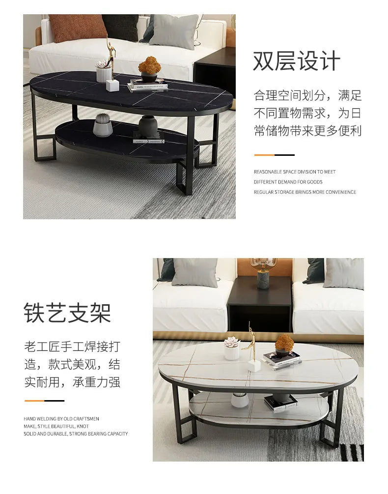 Mid Century Modern Coffee Table Trendy Classic Oval Nordic Coffee Table Aesthetic Beauty Table Basse De Salon Home Furniture