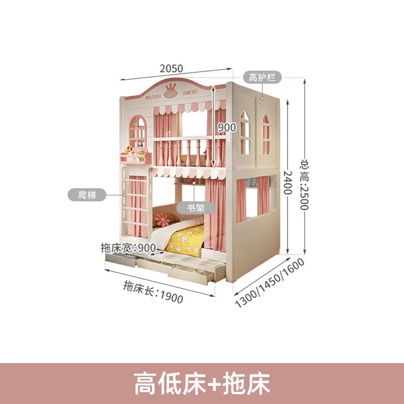 Girl Boy Princess Bed Castle Tree House High Low Mother Bed