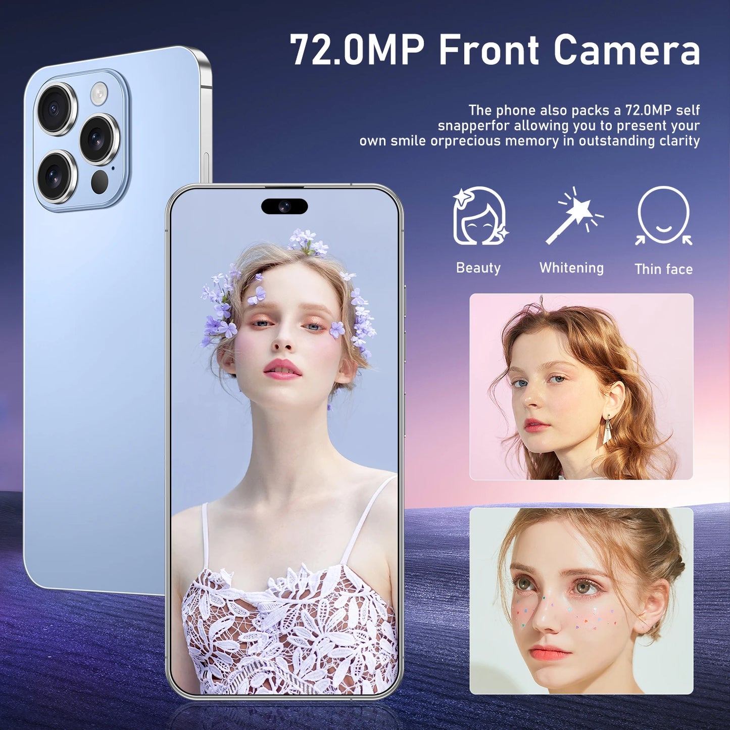 New i16 Pro Max original intelligent 5G dual card dual standby Android 14 system global version phones 8000mAh battery