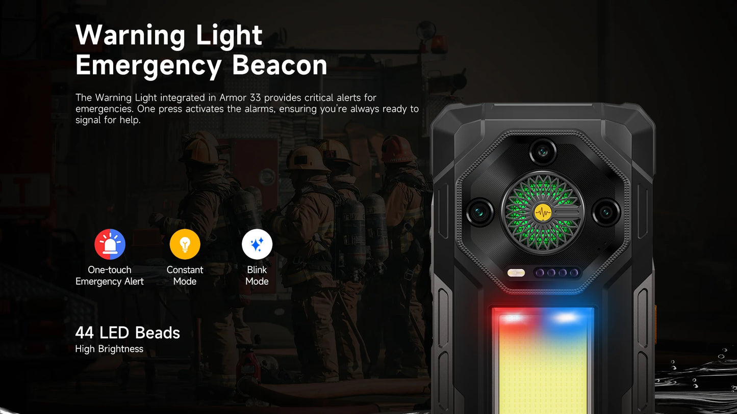 【World Premiere】Ulefone Armor 33 4G Rugged Phone 25500 mAh 512GB ROM Up to 24GB RAM 120Hz 6.59"NFC Android 15 Smartphone Globa