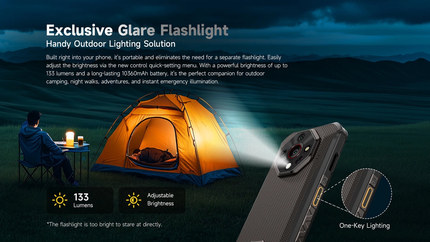 【World Premiere】Ulefone Armor X16 4G Rugged Phone 10360mAh Battery 128 GB ROM 120Hz 6.56"NFC Android 15 Smartphone Night Camera