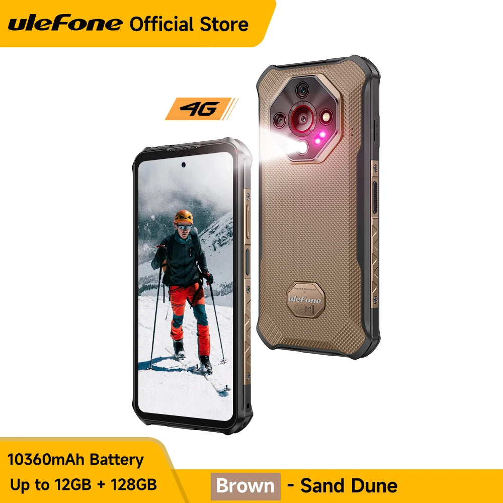 【World Premiere】Ulefone Armor X16 4G Rugged Phone 10360mAh Battery 128 GB ROM 120Hz 6.56"NFC Android 15 Smartphone Night Camera