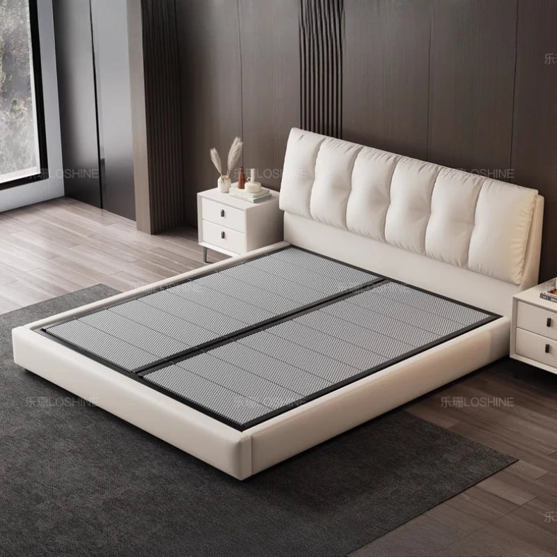 Fashionable Comfortable Beds Double European Minimalist Designer Simple Modern Bed Wedding Simple Wood Cama De Casal Furniture