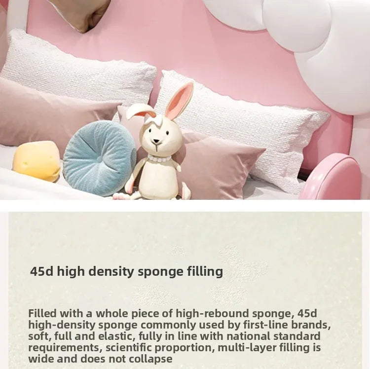 150X200cm Modern Childrens cartoon girl princ ess bed pink queen size bed frame full double bed complete bedroom furniture