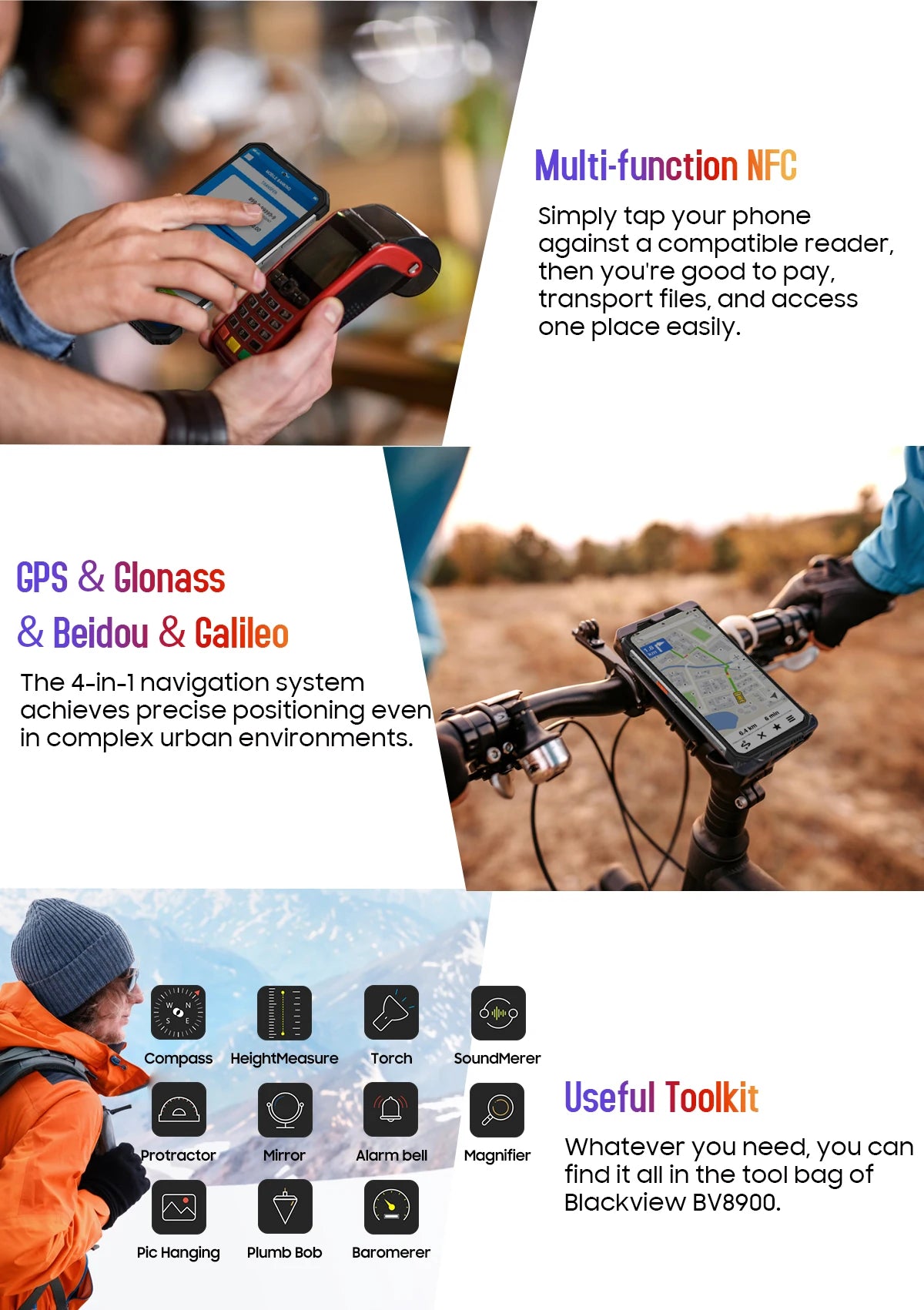 Blackview BV8900 Rugged Thermal 16GB 256GB Android 13 6.5'' Display Helio P90 10000mAh Battery