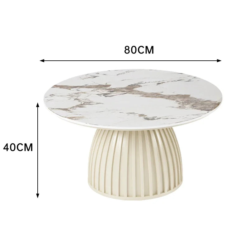 Cream Wind Rock Plate Coffee Table Living Room Small Simple Tea Table Center Modern Hallway Mesa Centro Salon Furniture Home