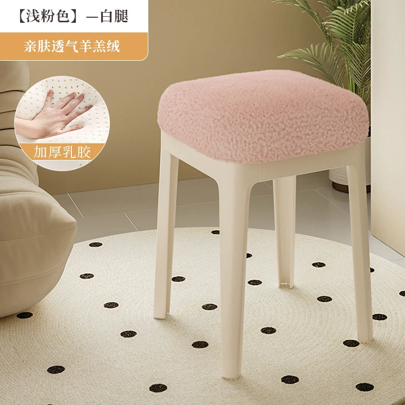 White Household Vanity Stools Small Items Luxury Living Room Ottoman Office Luxury Relaxing Sillones Modernos Home Furniture