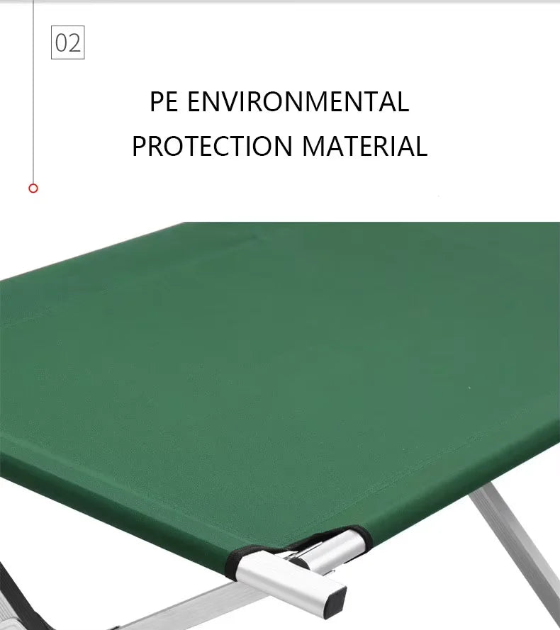 Custom Ultra Lightweight Aluminum Alloy Folding Cot Outdoor Camping Marching Tactical Bed Ultra Wide and Comfortable