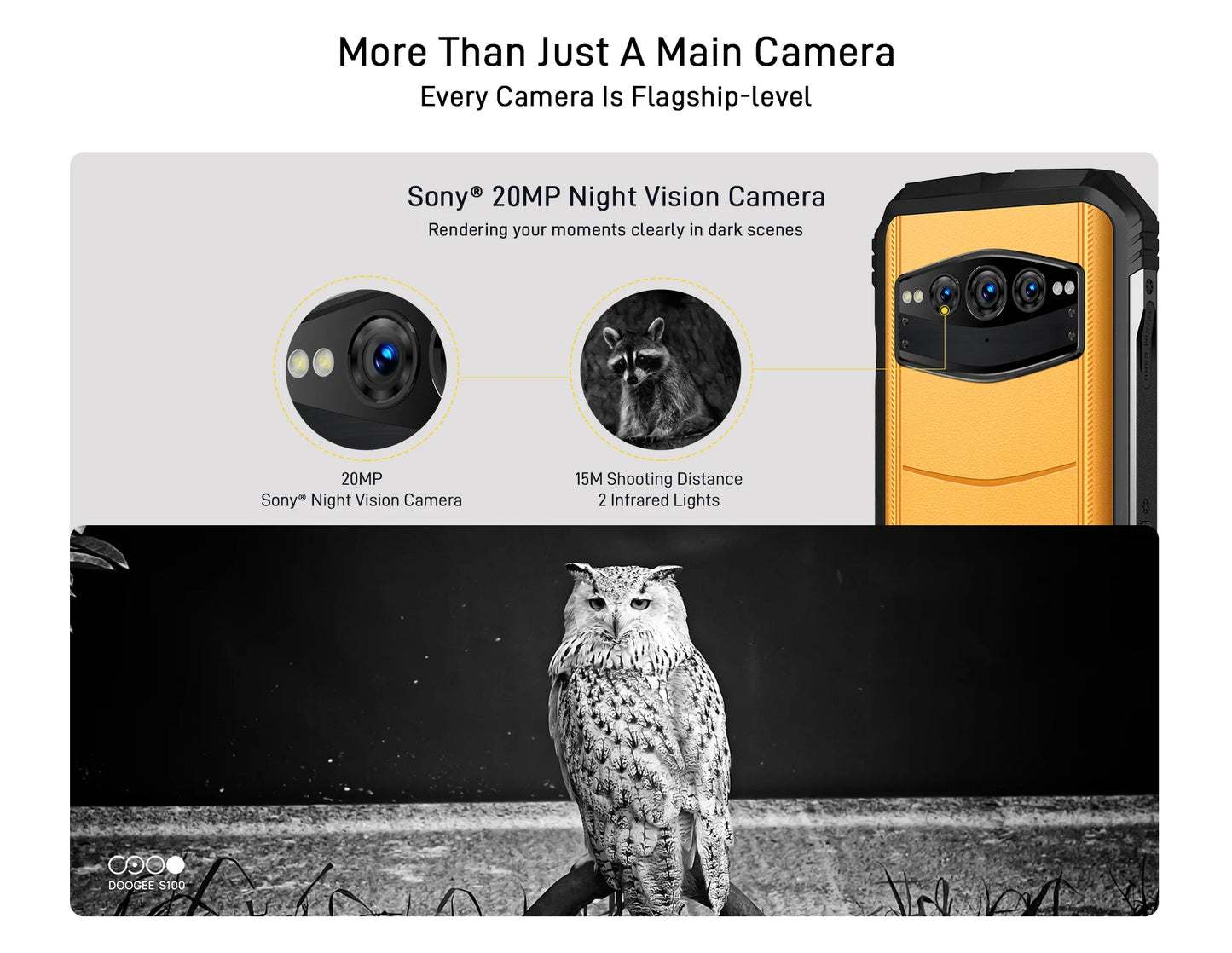 DOOGEE S100 12GB 256GB Flagship Smartphone 10800mAh 66W Fast Charge 108MP Rugged Mobile Phone 6nm Octa Core Android 12 Cellphone