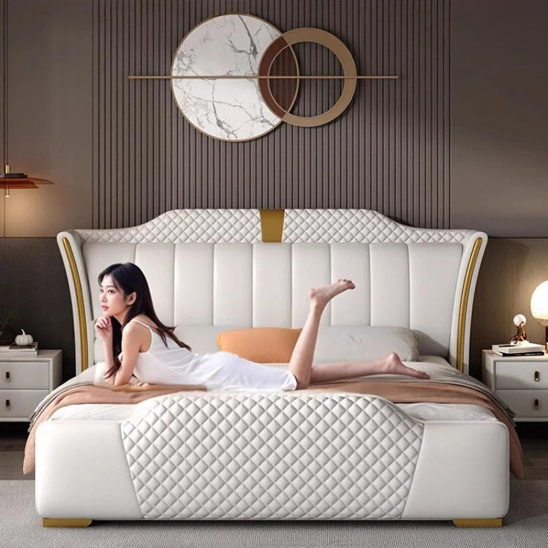180X200cm home furniture Bed table luxury king size Base beds and frames double beds king size bed frames with head board