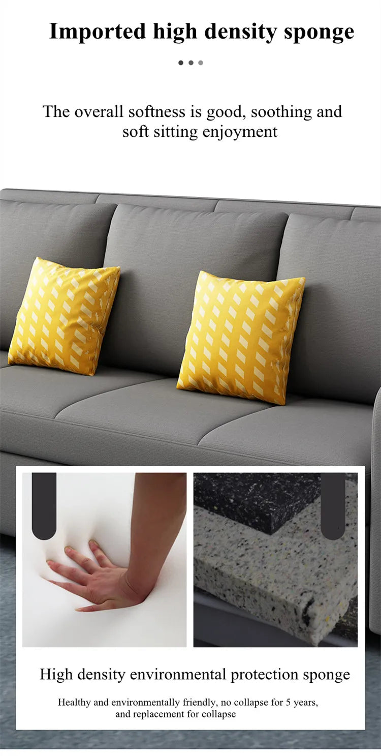 Space Saving Multi-purpose Living Room Set Furniture Modern Fabric Folding Sofa Bed