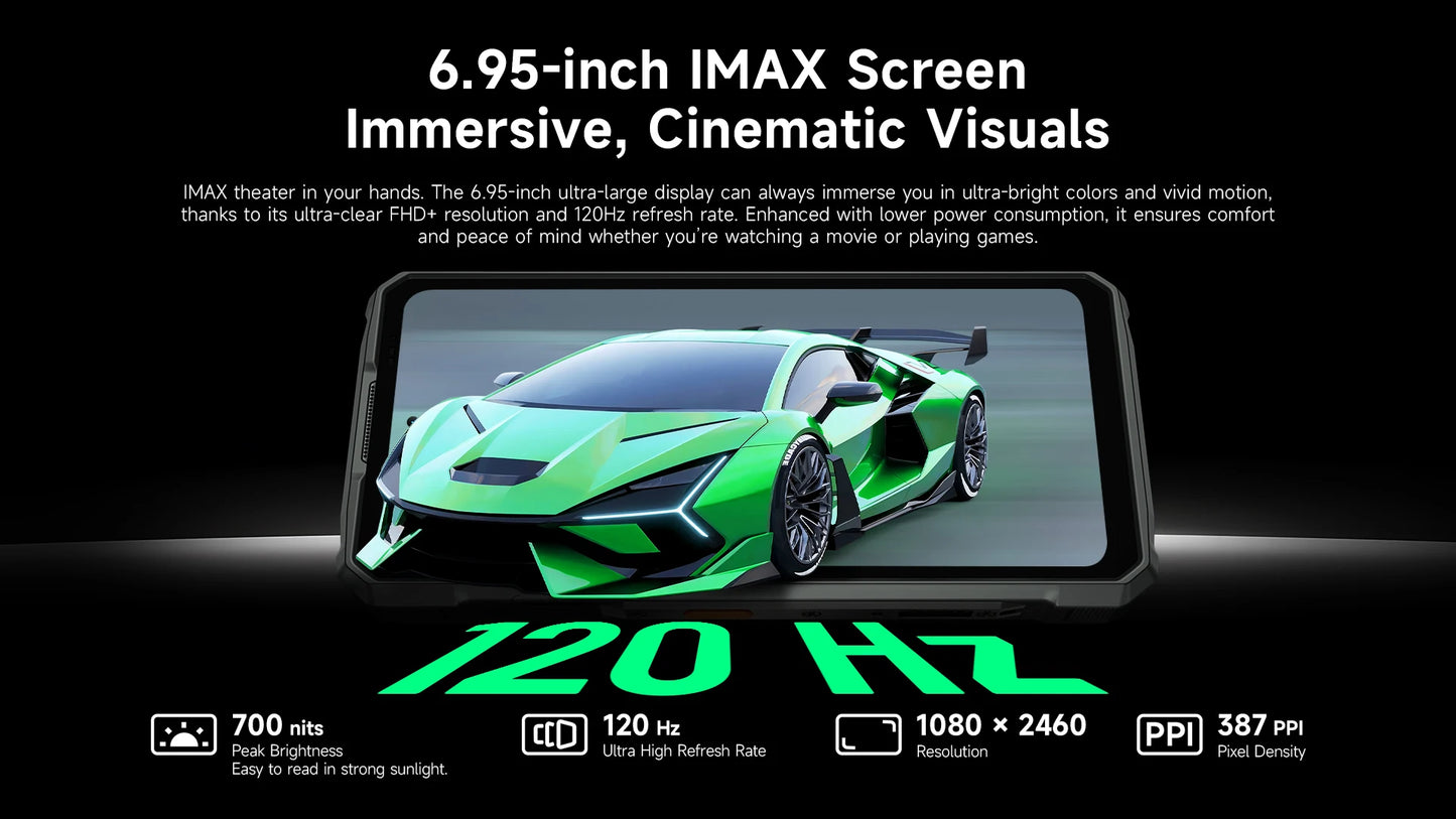 【World Premiere】Ulefone Armor 33 4G Rugged Phone 25500 mAh 512GB ROM Up to 24GB RAM 120Hz 6.59"NFC Android 15 Smartphone Globa