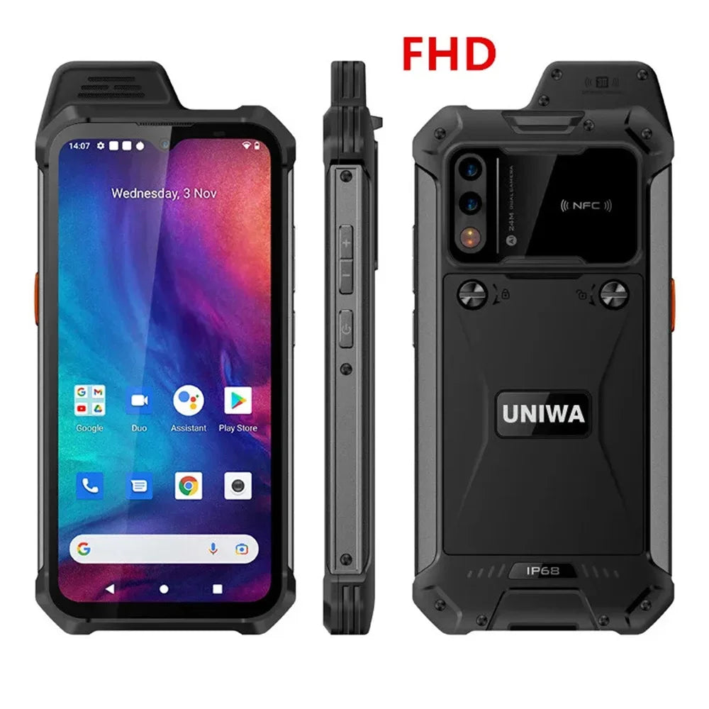 UNIWA W888 ATEX Explosion Battery European Union Certification IP68 4G Rugged Smartphone 4GB+64GB HD/FHD Screen Mobile Phone
